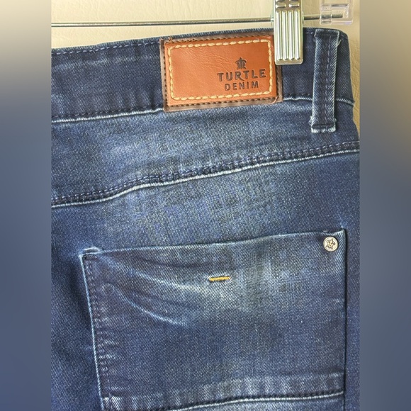 Turtle Sports Club Blue Denim Skinny Jeans Y2K 90’s - Picture 6 of 9